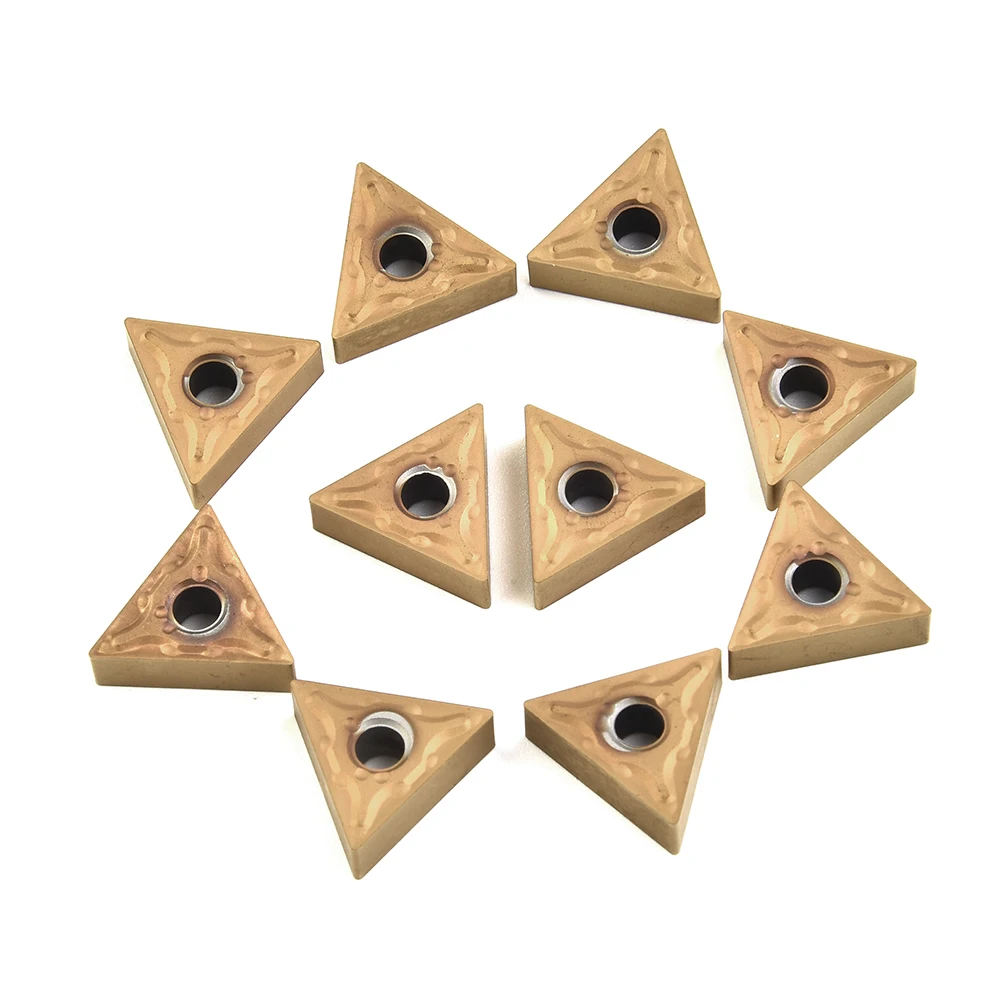 

HIGH QUALITY Blade 16*5mm Tips Inserts 10pcs/Box Lathe Carbide Triangular Cutting Tools Kit Golden TNMG 160404