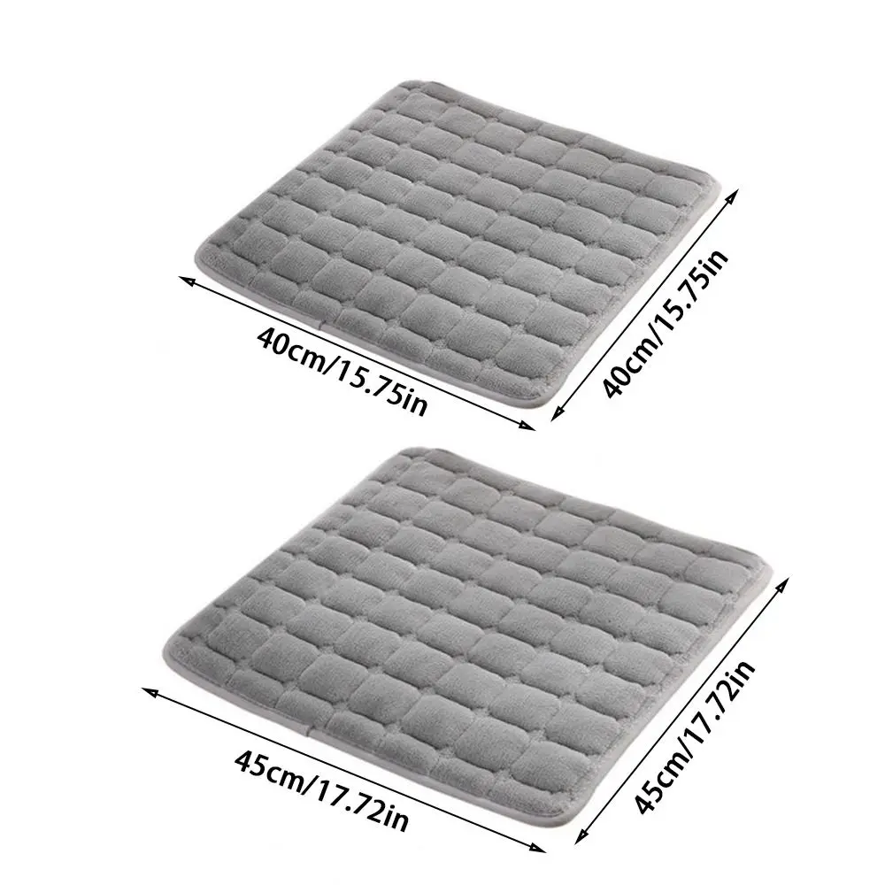 Durable 45x45cm Seat Cushion Plus Velvet Non Slip Car Seat Pad Square Flannel Waist Cushion Office Home Decor