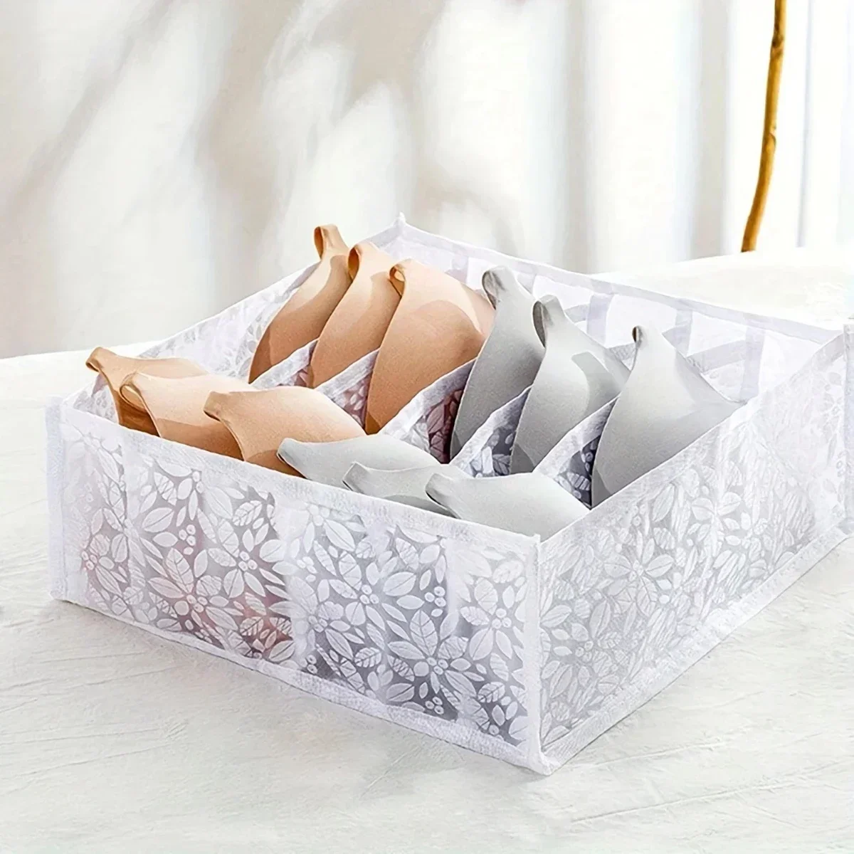 Folding Storage Box for Bras, Socks & Panties, Dormitory and Bedroom use