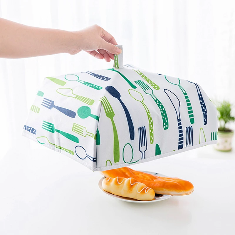 1PC Foldable Food Covers Keep Warm Hot Aluminum Foil Food Cover Dishes Insulation Useful Kitchen Gadgets Accessories Covers