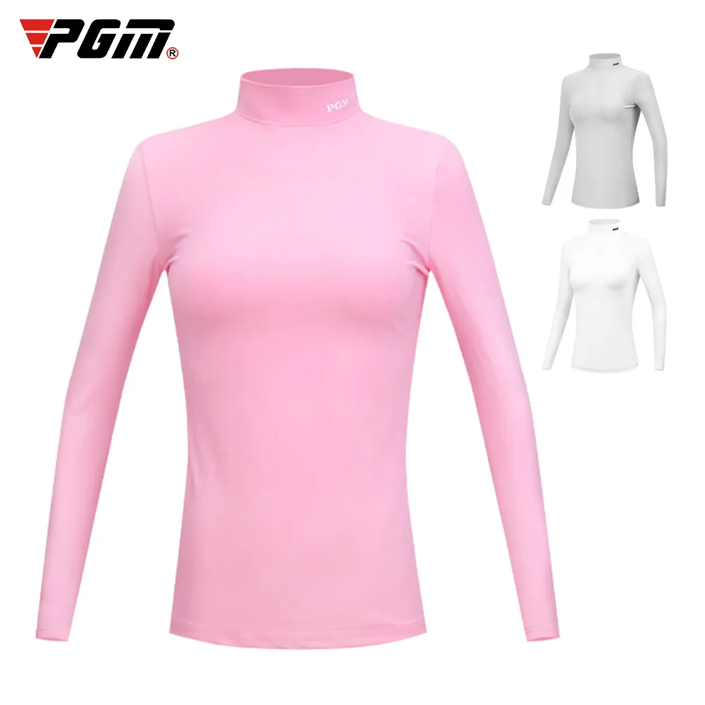 

PGM Autumn Winter Womens Shirt Long Sleeve Golf Clothing Keep Warm Outdoor Sports Bottoming-Shirt Ladies Slim Fit T Shirts YF389