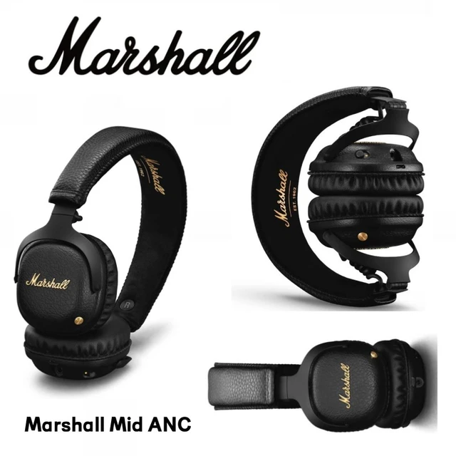 Marshall mid a.n.c cascos inalámbricos / bluetooth con cancelación de ruido  color negro