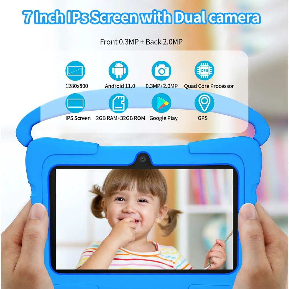 Tablette d'apprentissage intelligente pour enfants de 7 pouces WIFI Bluetooth_voghion.com
