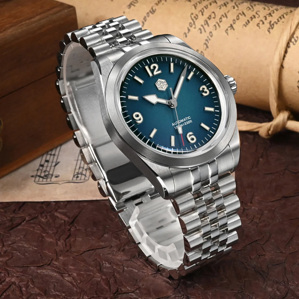 San Martin Men's Watch PT5000 38mm Explore Climbing Sport Couple Wristwatch Automatic Mechanical Luminous Waterproof 100m SN0107 3