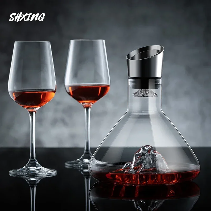 

1500ml Pyramid Crystal High-grade Wine Aerator Wine Set Household, Hotel, Bar Dispenser, Wine Glass Set Decanter Set