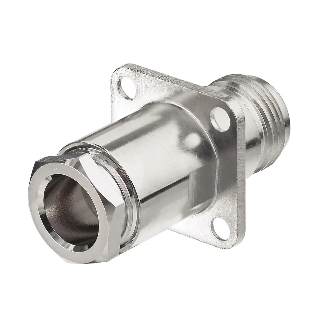 Superbat N Clamp Female 4 Hole Panel Mount RF Coaxial Connectors for RG214 RG8 LMR400 Cable - Electronic Component
