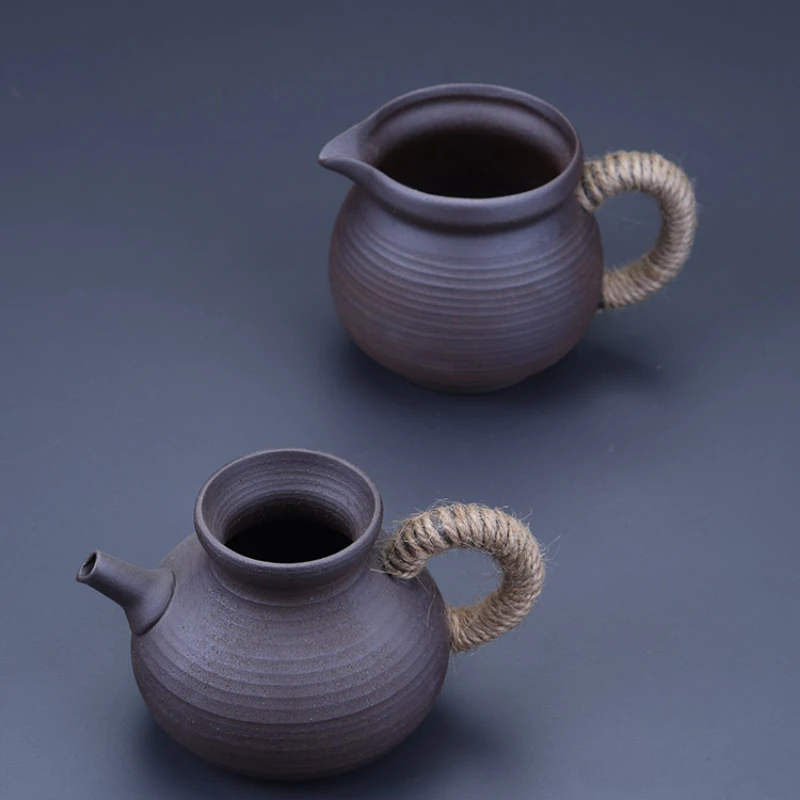 

Raw ore rough pottery handmade fair cup, ceramic Zen tea dispenser, uniform cup, tea sea, simple retro style tea accessories