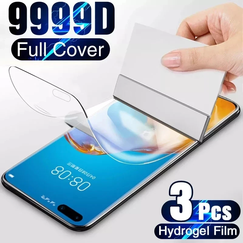 Pellicola Salvaschermo 3 Pezzi Per Huawei P40 P20 P10 P9 P8 Lite Pro E 2017 2019 Pellicola Idrogel Per Huawei P Smart Z 2020 2021 P30 Film
