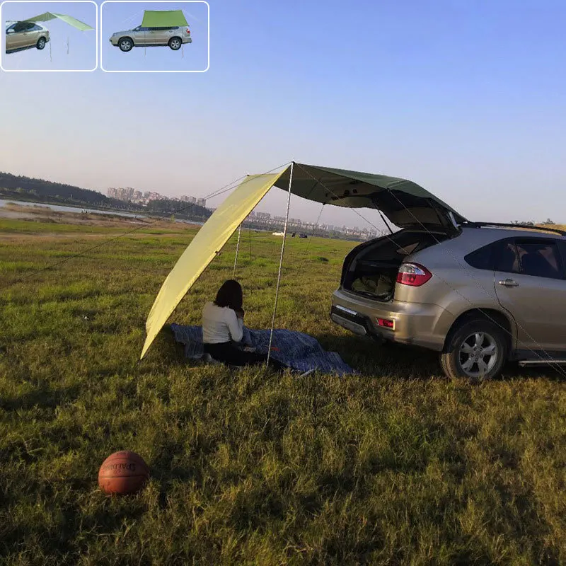 

Outdoor Car Tent Awnings Waterproof Car SUV Sun Shelter Shade Sunscreen Camping Garden Fishing Travel Picnic Canopy Tent Tarp