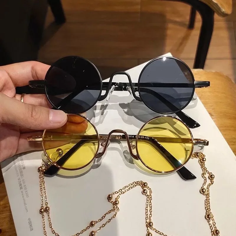 

Fashion Retro Sunglasses Personality Women Vintage Brand Sun Glasses Women's Street Shooting Small Circle Shades UV400 Eyewear