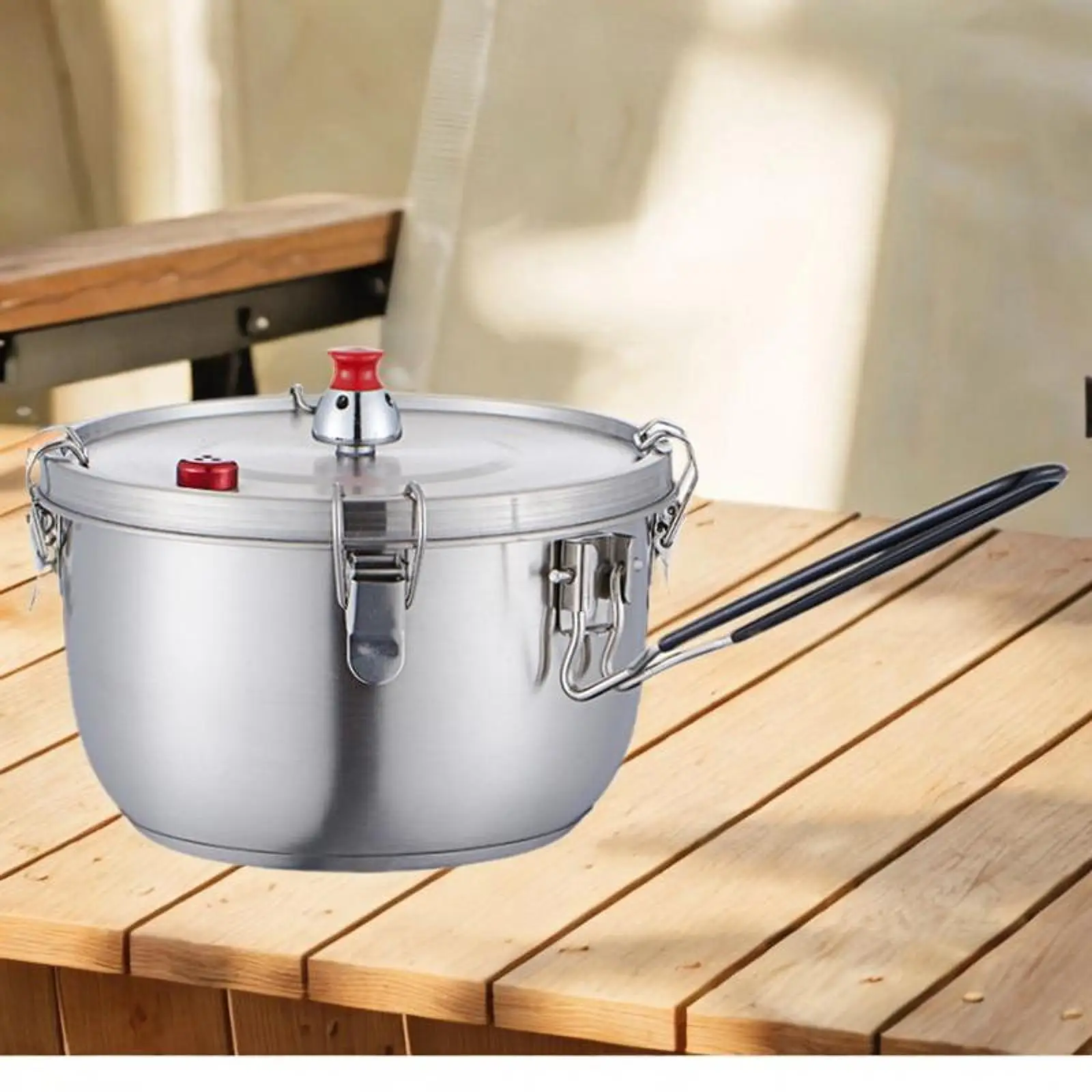 Stainless Steel Pressure Cooker Stovetop Micro Pressure Cook for Outdoor single handle