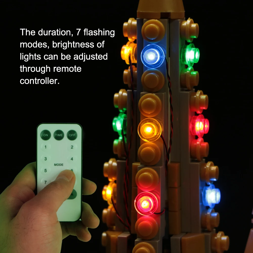 12PCS 1x1 Dot Water Lamp Compatible Building Blocks Decorate  House Automobile Garden Lawn 8 Modes Lighting DIY 6
