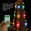 12PCS 1x1 Dot Water Lamp Compatible Building Blocks Decorate  House Automobile Garden Lawn 8 Modes Lighting DIY 6