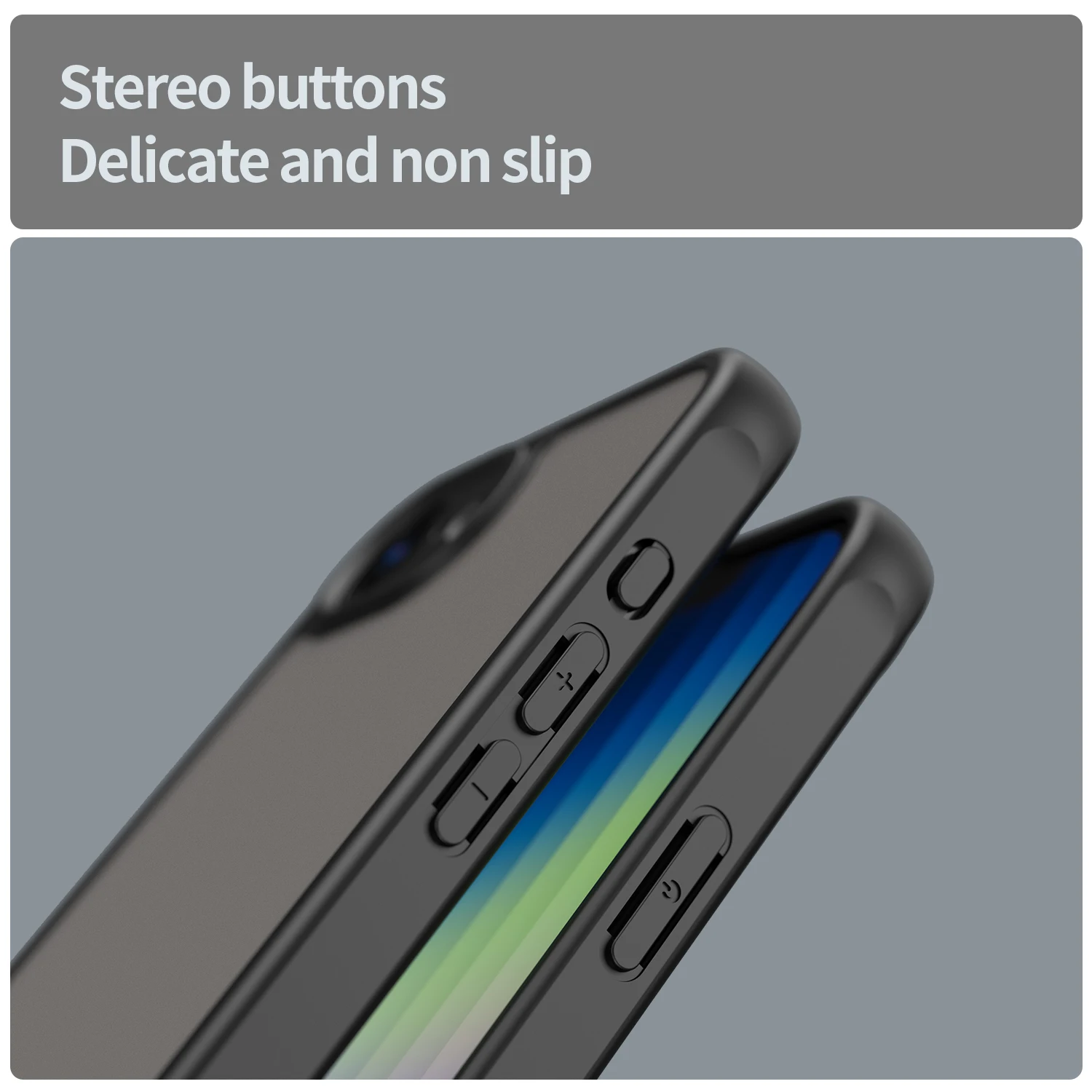 Fashionable Translucent Protective Phone Case with Soft Edges and Hard Back