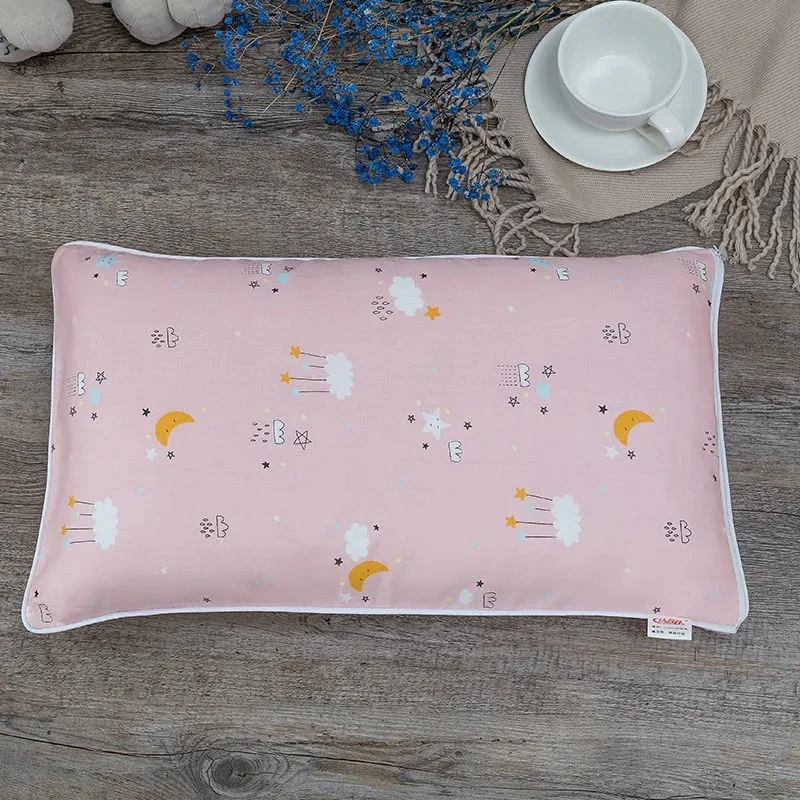 Zipper Type Baby Pillowcase Cartoon Pattern Children's Pillowcase Pure Cotton Pillow Covers Household Pillow Protect Case