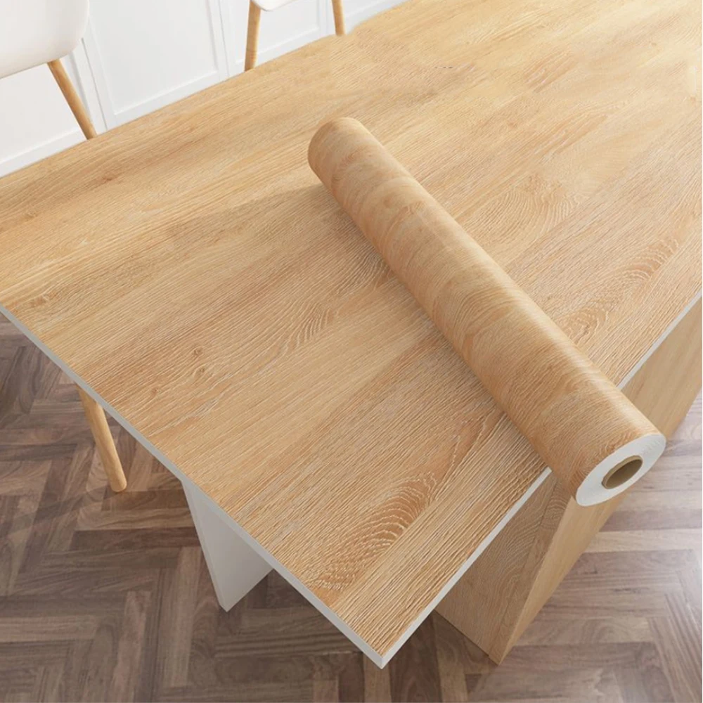 Wood Grain PVC Wallpaper for Door Wardrobe Cupboard Table Furniture Waterproof Self Adhesive Stickers Home Decor Film 2