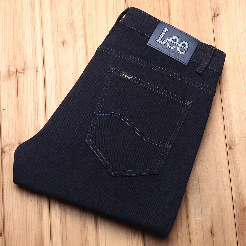 2024 סתיו/חורף חדש ג 'ינס גברים חדשים עסקים רופף-מתאים רגל ישר בכותנה