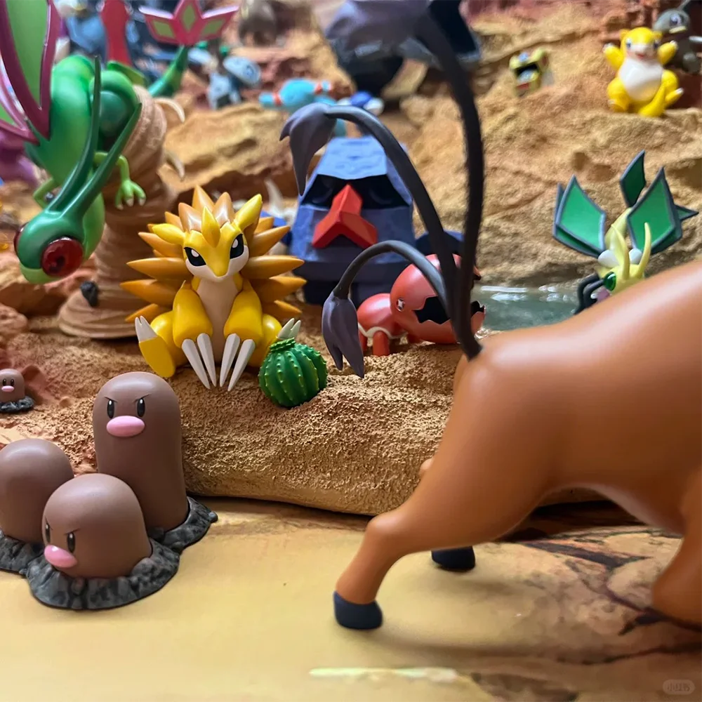 Zxz Pokemon Figure 027 Sandshrew 028 Sandslash Action Figure Cute