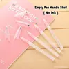 10/20/30/50/100Pcs Set Empty Transparent Gel Ink Pen Handle Shell Office School Writing Stationery Accessories No Refills 6