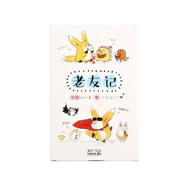 30 Sheets/Set A Beautiful Day Postcard Cute Cartoon Animals Greeting Message Cards Birthday Letter Envelope Gift Card