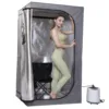 Portable Steam Sauna With Include Fold Chair Full Body Heating 2000W 4.2L  Cabin Ease Insomnia Stainless Steel Pipe Support 3