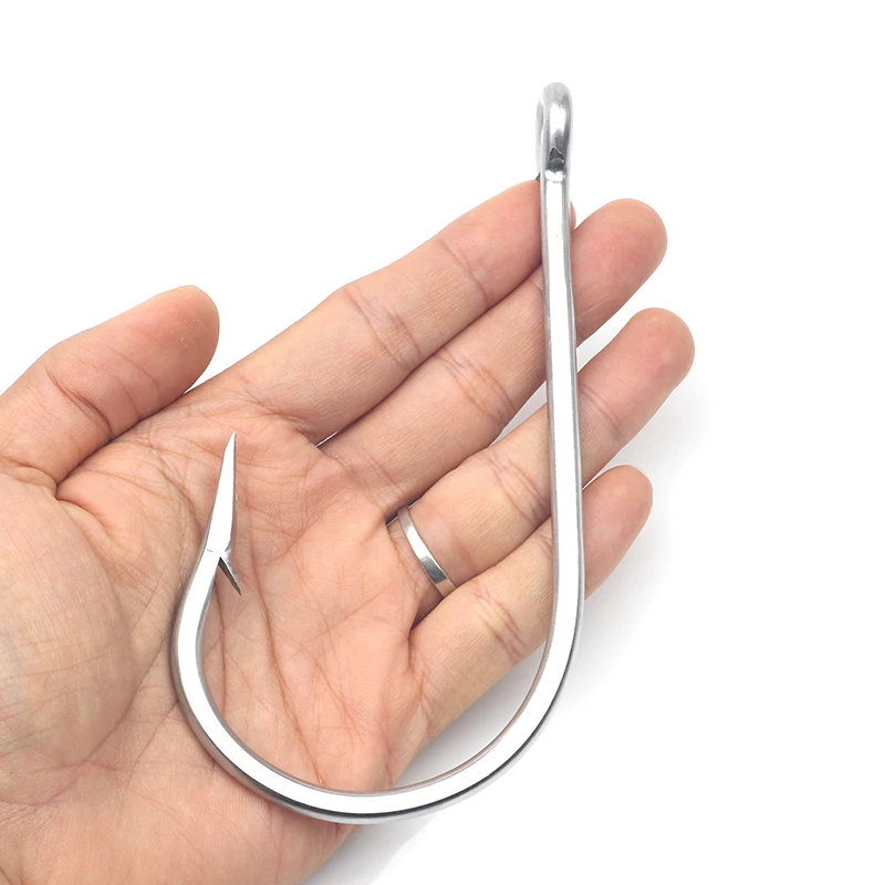 1 قطعة 7731 التونة لعبة كبيرة الصيد السنانير الفولاذ المقاوم للصدأ كبير العملاق القرش السنانير اضافية قوية حادة الصيد السنانير المياه المالحة البحر