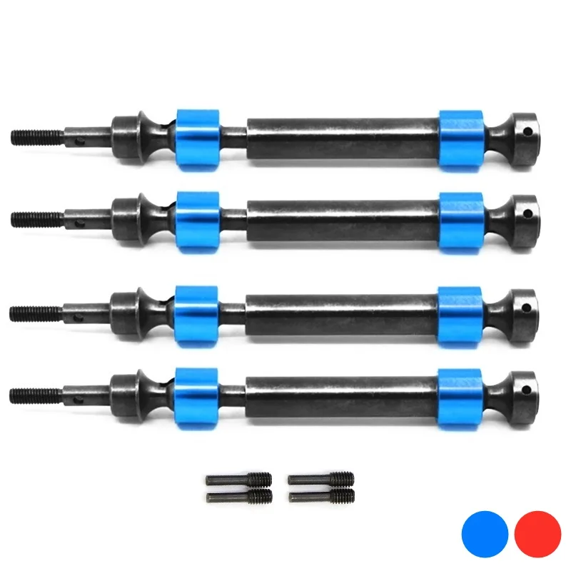 Albero Di Trasmissione Cvd Scanalato In Acciaio Temprato 4 Pezzi 5451X Per Traxxas 1/10 Maxx E-Revo Summit E-Maxx T-Maxx Parti Di Aggiornamento Per Au