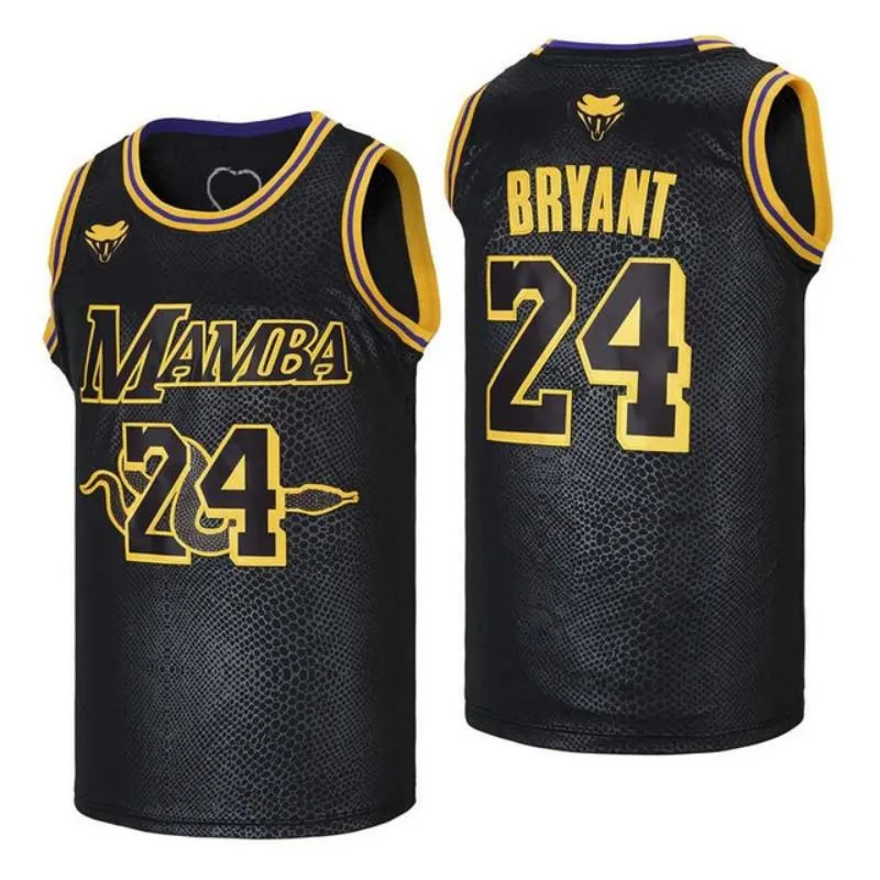 Basketball Jerseys Men Legend 24 Bryant Athletic Sports Women Snakeskin MAMBA Embroidery High Street Hip Hop Sportswear