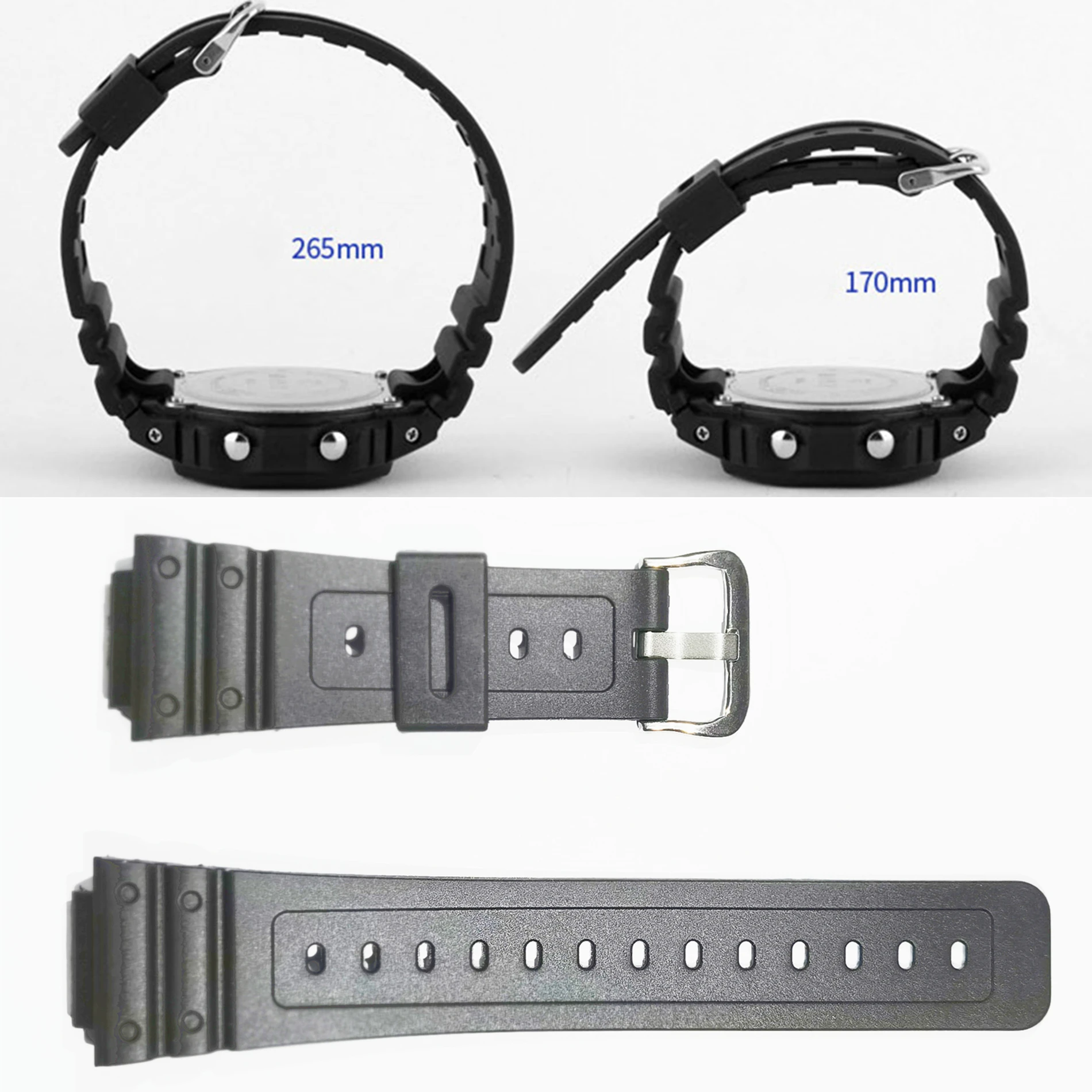 Wholesale Swiss Silicone 11 mm Watch Band RK1243_K0032173