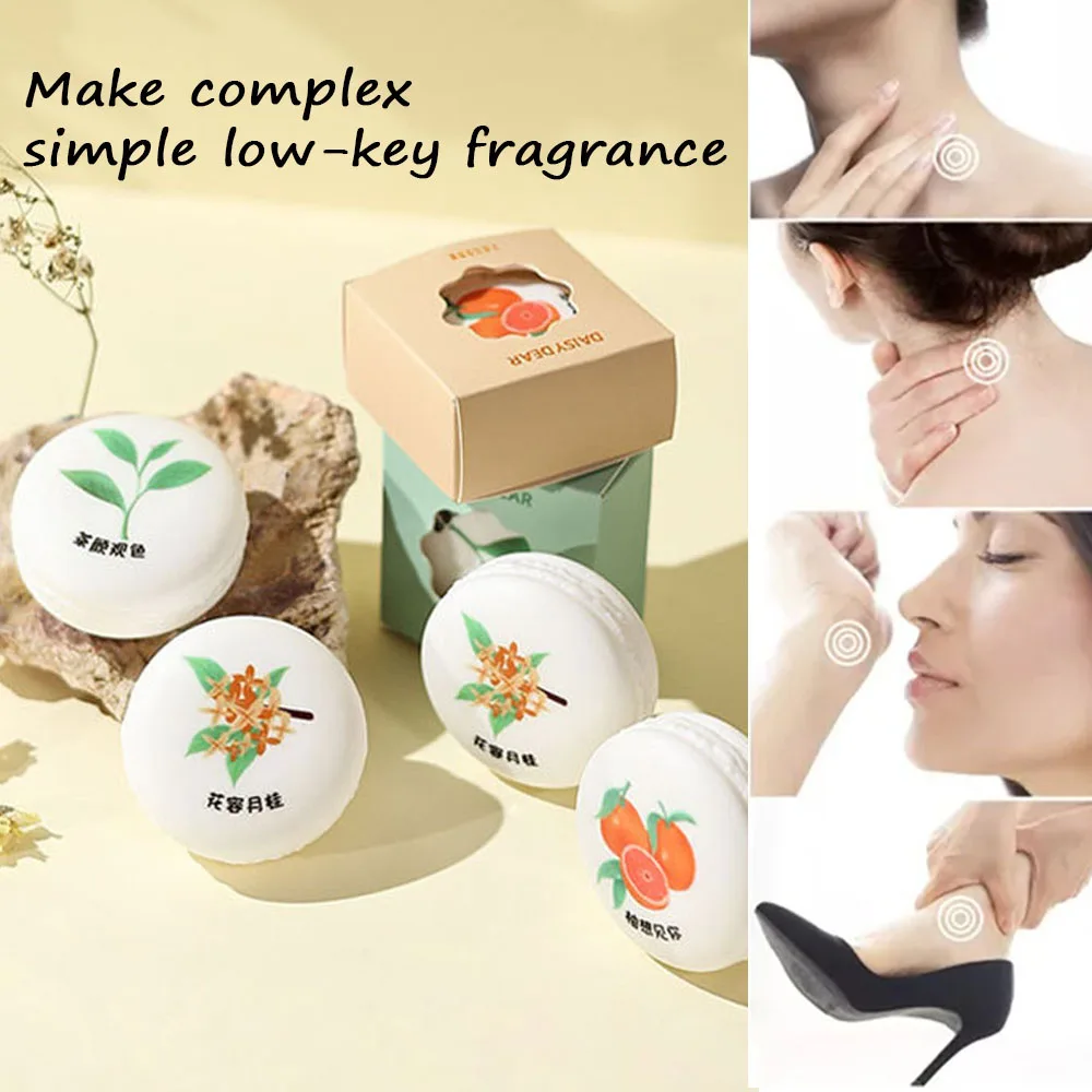 

Classical Gardenia Fragrance Solid Perfume Mini Round Portable Perfume Long Lasting Unisex Pheromone Cologne For Women Girls