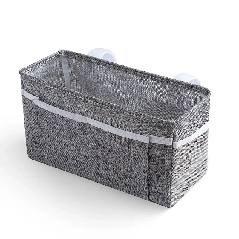 Canvas Baby Crib Organizer Bed Hanging Storage Bag For Baby Essentials Multipurpose Baby Bed Organizer Hanging Diaper Toy Tissue 6