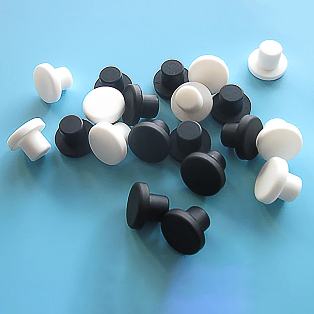 10 Tappi In Gomma Siliconica Nera | Diametro 15mm | Antipolvere | Tenuta Stagna | Per Usi Multipli - Foto 6