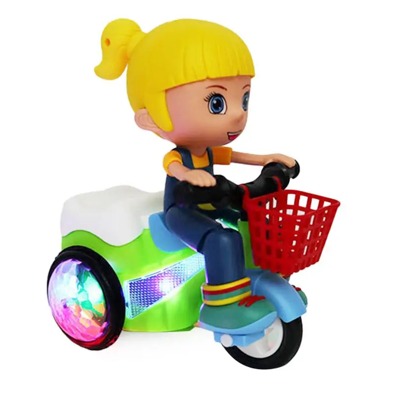 

Mini Stunt Car Tricycle Toy Electric Cartoon Car Toy Dancing Electric Trike Kids Motorcycle Cartoon Toy Interactive Toy With