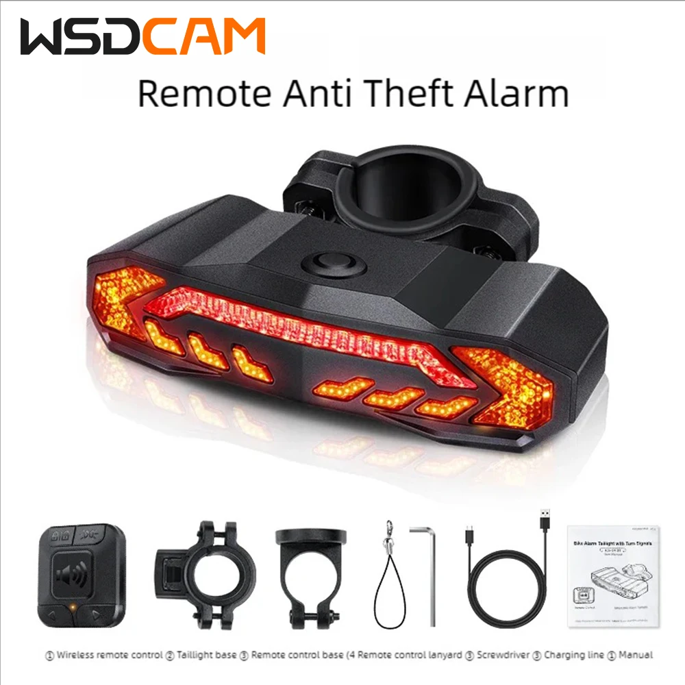 Smart Wireless Bike Rear Light with Turn Signals