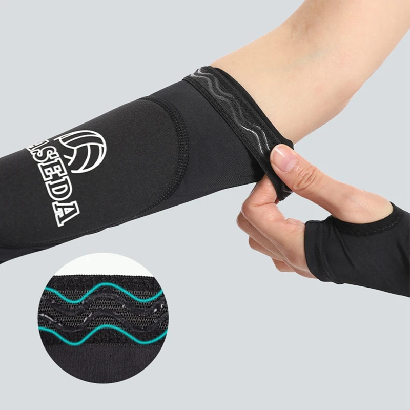 2Pcs Volleyball Armband Wrist Support Breathable Volleyball Passing Hitting Forearm Sleeves Arm Sleeves With Protection Pad
