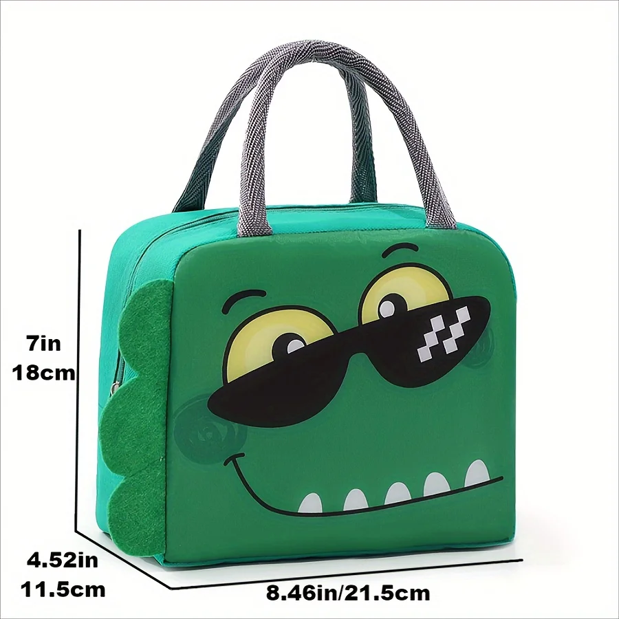 Kids Cartoon Lunch Bag Insulated Lunch Box for Boys Girls Keep Food Warm Cold Long Time Water-resistant Durable Toddler Daycare 2