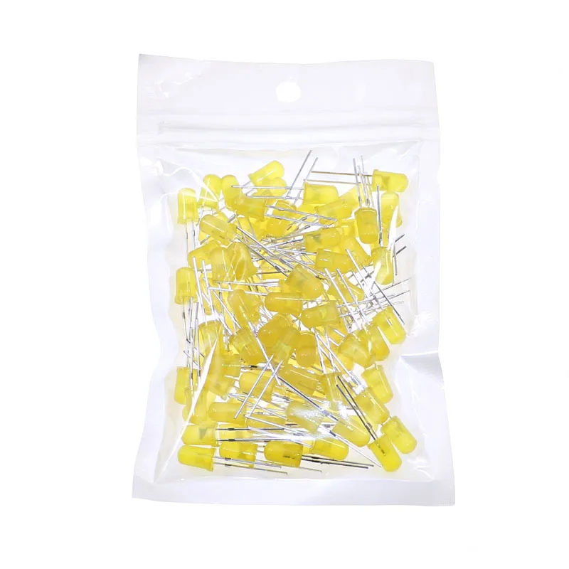 100PCs 5mm LED Diode 5mm assorted kit White Green Red Blue yellow orange pink purple warm white DIY light emitting diode image 3