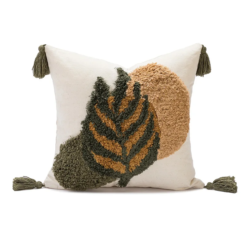 

Nordic Bohemian Tassel Pillowcase Embroidery Seat Cushion Cover For Living Room Bedside Pillow Case 45x45cm