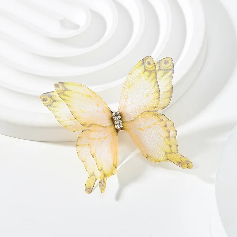 5cm 20pcs 3D Butterfly Appliqué Mesh Patch for DIY Crafts and Decorations