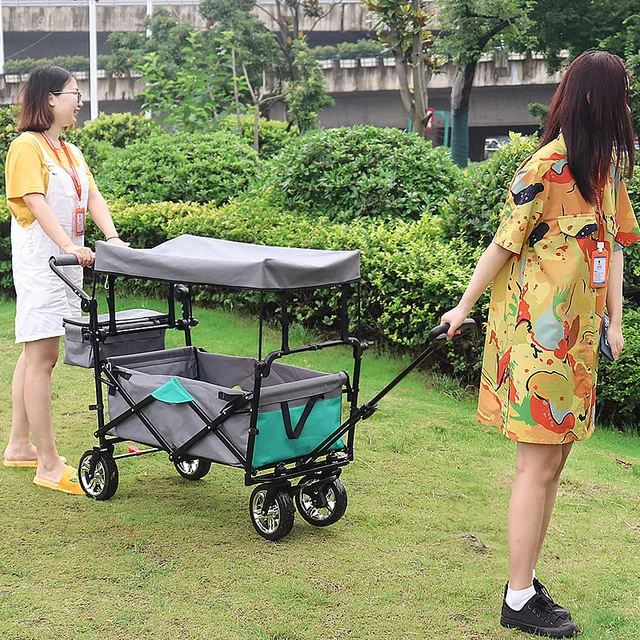 Világítson Fel A Kültéri Multifunkcionális Összecsukható Kocsi Négykerekű Bevásárló Kosár Kertészeti - Image 6