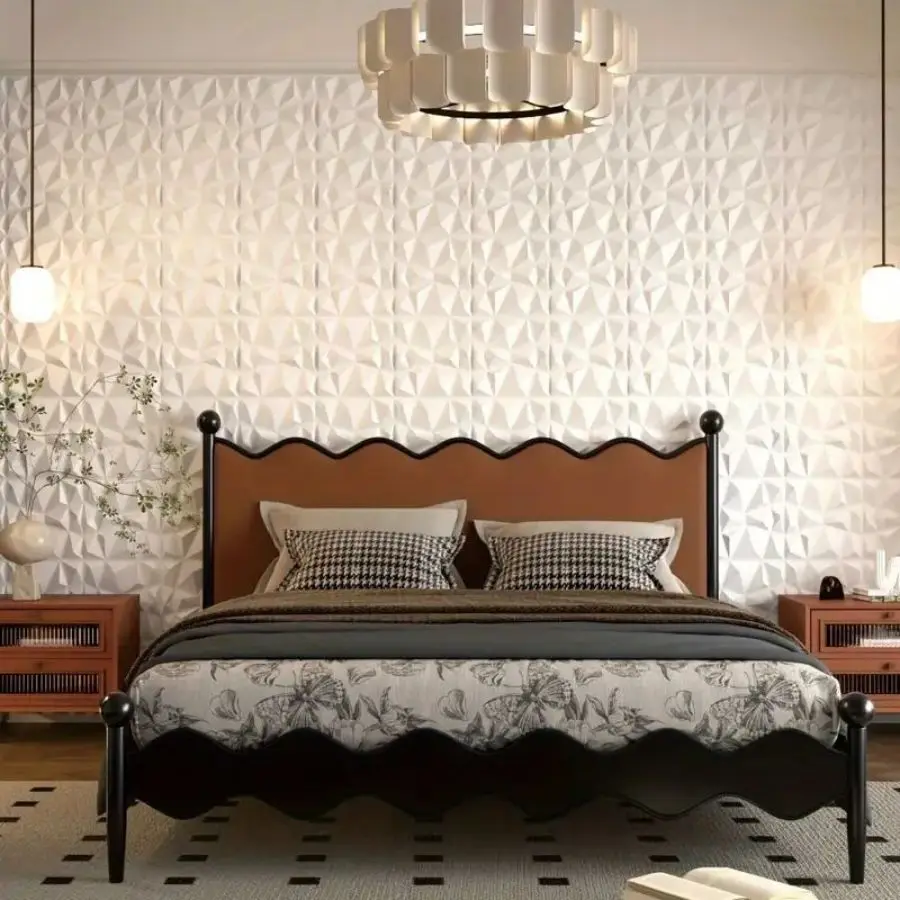 Description Picture 6 of item12/20/30pcs 3D pvc wall panels for indoor wall decoration, living room hall bedroom hotel office,including tape