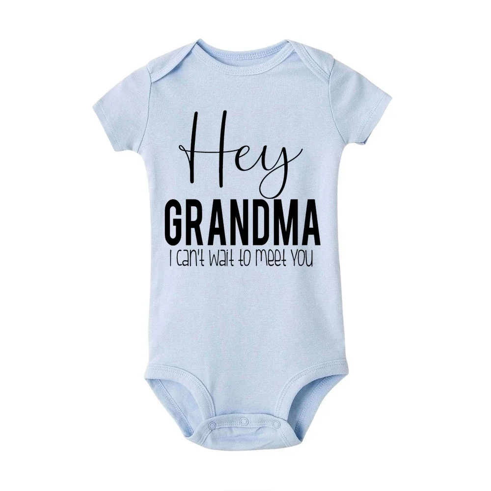 Hey Aunt I Can't Wait To Meet You Announcement Baby Bodysuit Summer Boy Girl Romper Pregnancy Reveal Clothes Infant Shower Gifts 4