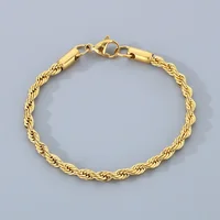 Bracelets en argent Sterling 925 plaqué or 18 carats, chaîne de 4MM, pour hommes et femmes, unisexe, Simple, à breloques, cadeau de fête de mariage, 20cm, 8 pouces 1