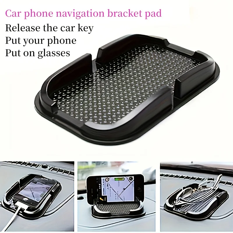 1PC Car Mobile Phone Holder NonSlip Dashboard Mat Pad Anti-Skid Sticky Grip Mount Black High Quality Anti-Slip Mat