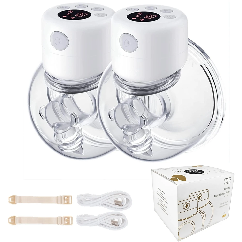 Wearable Portable Electric Breast Pump For Breastfeeding BPA-Free Low Noise Built-in Battery