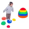Balance Stepping Stones Set Obstacle Course for Kids Indoor and Outdoor Toy Improves Coordination And Strength Child Safe Rubber 6