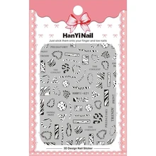 

9 Type Nail Stickers Nails Art Manicure 3D Adhesive Decal Decorations Design Nail Sticker For Nails Tips Beauty