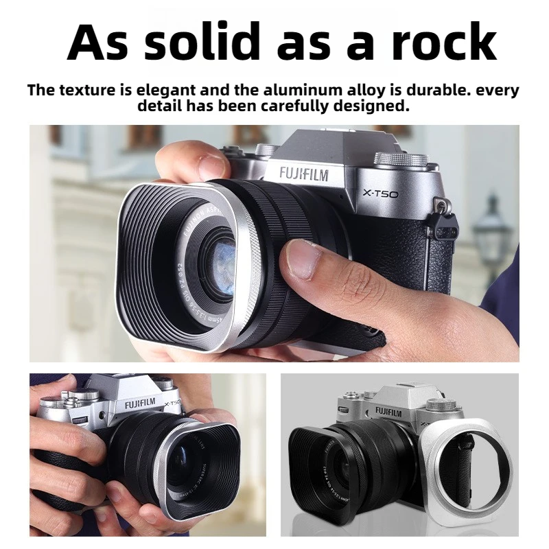 Aluminum Alloy Metal Square Lens Hood Lens Protector