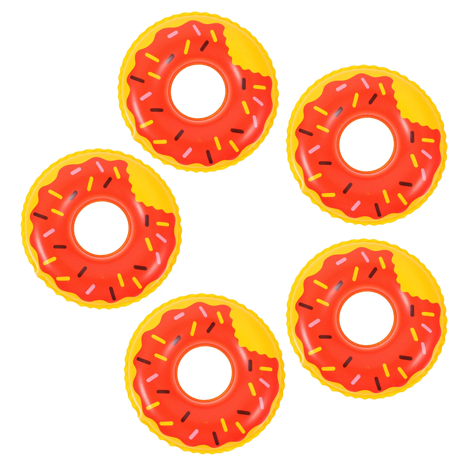 

10 Pcs Accessories Mini Swim Ring Child Pool Party Children’s Toys Doughnut Float Plastic Inflatable Rings Plaything House