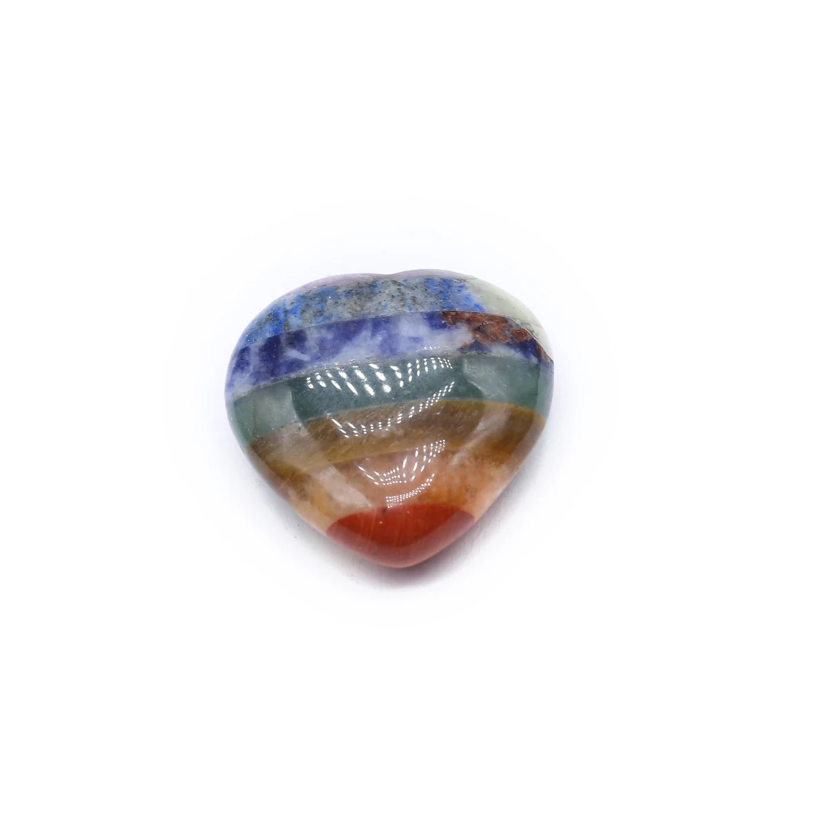 5PCS Geometric Shape Seven Chakras Natural Stone Splice Colorful Pendant Jewelry Making DIY Necklace Accessories Charm Gift